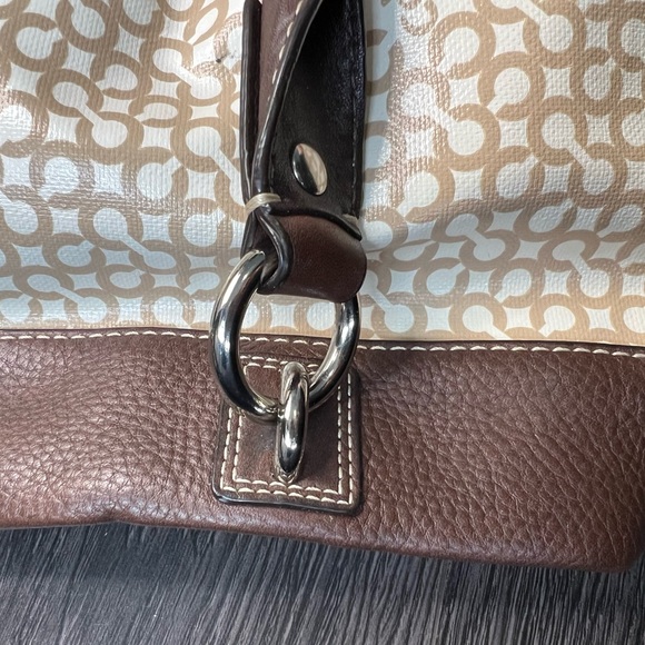 Coach Penelope Op Art Brown Coated Canvas Shoulder Bag - Picture 10 of 13